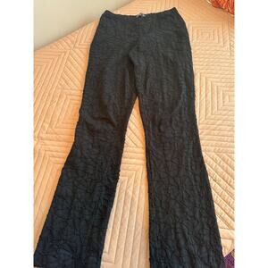 Betsey Johnson Black Jacquard Pull On Pants SZ 8